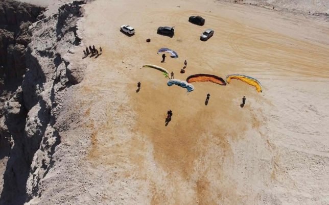 galala mountain paragliding takeoff