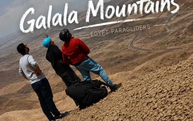 pilots standing over galala mountain